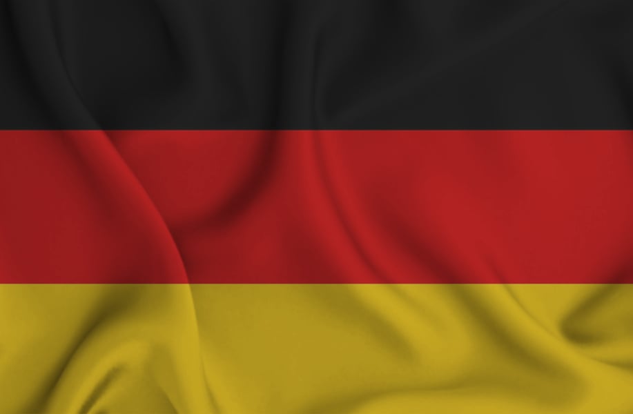 waving flags of Germany